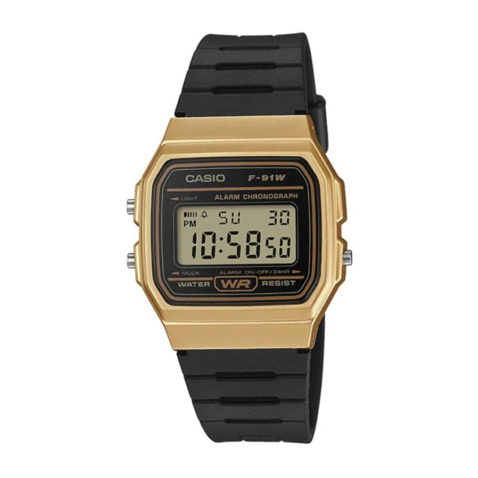 CASIO F-91WM-9ADF Montre Unisexe - Noir / Doré