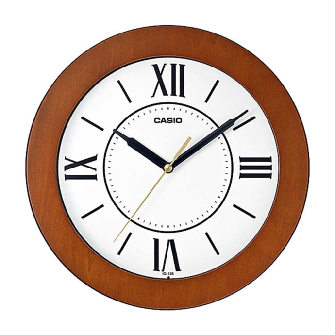 CASIO IQ-126-5BDF Horloge Murale - Marron/Blanc