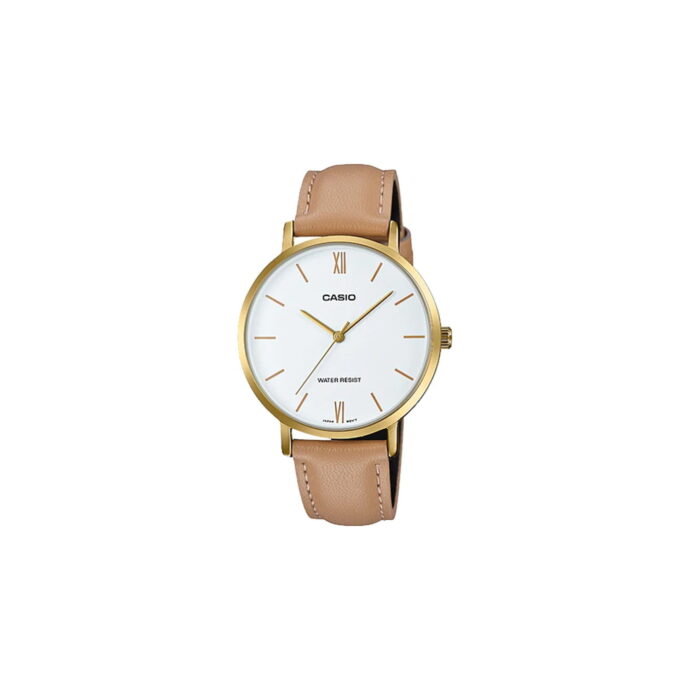 CASIO LTP-VT01GL-7BUDF Montre Pour Femmes - Marron / Doré