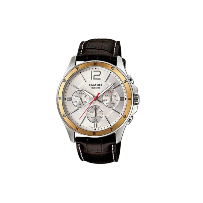 CASIO MTP-1374L-7AVDF Montre Pour Hommes - Marron / Argent