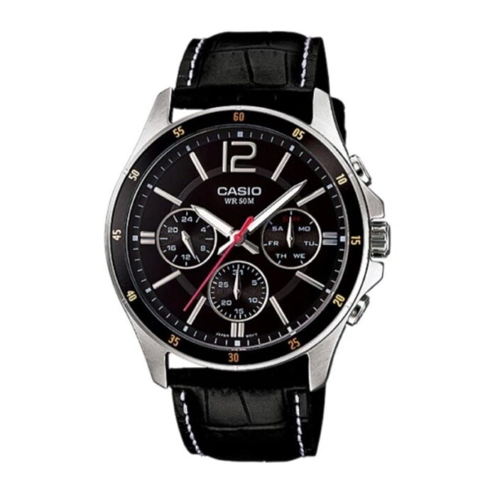 ⁦CASIO MTP-1374L-1AVDF Montre Pour Hommes - Noir⁩ - الصورة ⁦2⁩